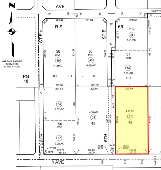 NEC of Columbia Way and 6th St East, Lancaster, CA for lease - Plat Map - Image 3 of 3