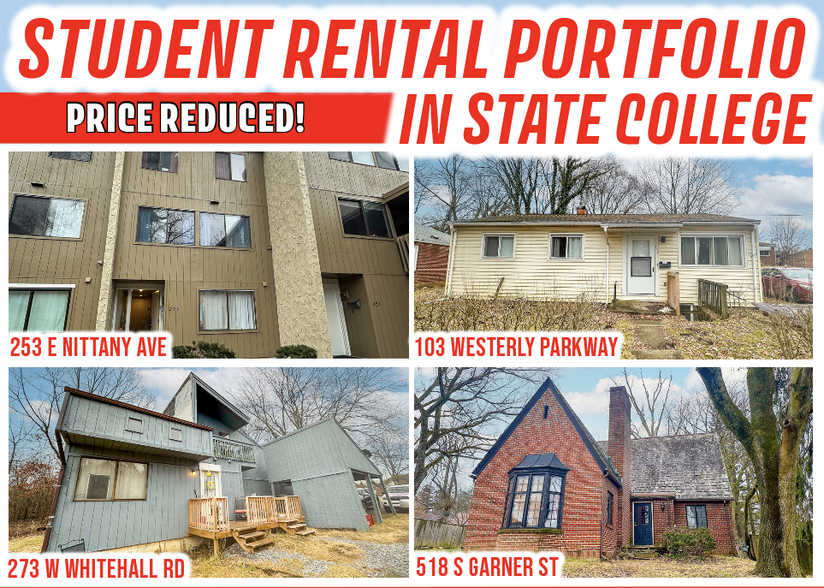 Student Rental Portfolio - State College portfolio of 4 properties for sale on LoopNet.com - Building Photo - Image 1 of 5