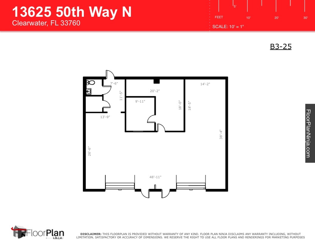 13625 50th Way N, Clearwater, FL for lease Floor Plan- Image 1 of 1