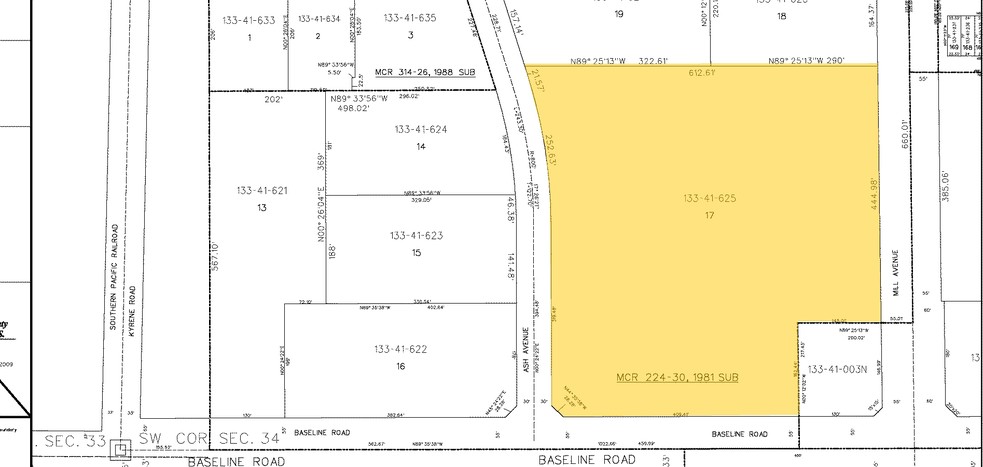 5025 S Ash Ave, Tempe, AZ for lease - Plat Map - Image 2 of 8