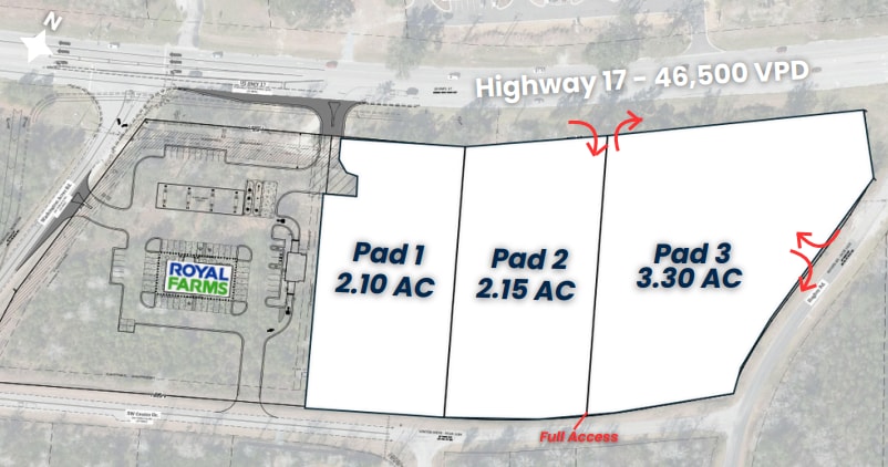SEC of Highway 17 and Washington Acres Rd, Hampstead, NC for sale - Building Photo - Image 2 of 4