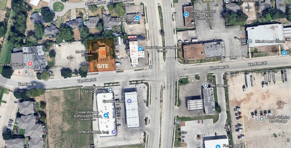 5627 Van Fleet St, Houston, TX for sale - Aerial - Image 3 of 4