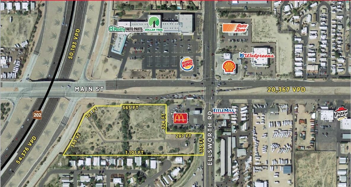 SWC Apache Trail & Ellsworth Rd, Mesa, AZ for sale Aerial- Image 1 of 1
