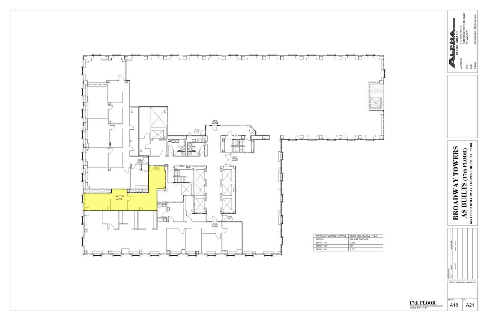 615 N Upper Broadway St, Corpus Christi, TX for lease Floor Plan- Image 1 of 3