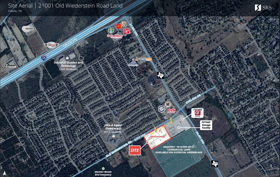 Old Wiederstein Rd, Cibolo, TX for sale - Aerial - Image 3 of 5