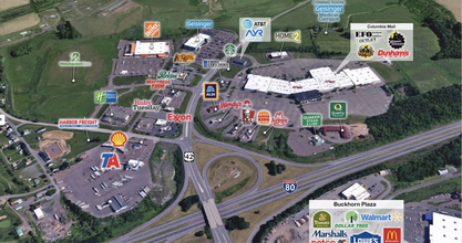 225 Columbia Mall Dr, Bloomsburg, PA - aerial  map view