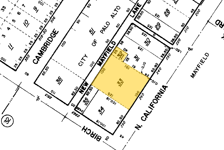 260 N California Ave, Palo Alto, CA for lease - Plat Map - Image 2 of 8