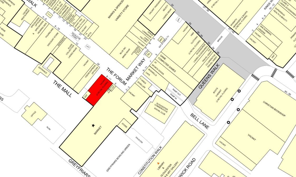 Eastgate St, Gloucester for lease Goad Map- Image 1 of 2