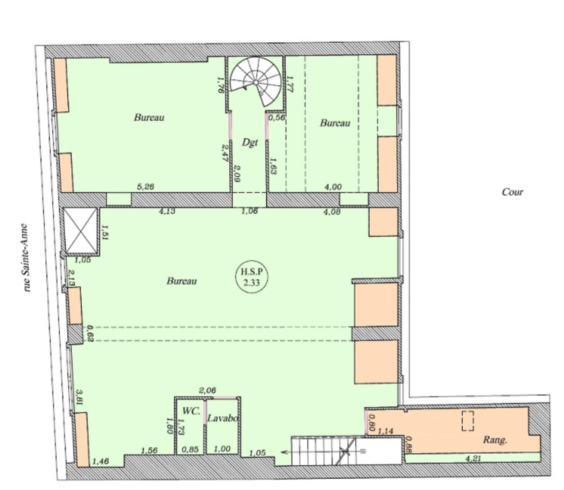 48 Rue Sainte-Anne, Paris for lease Floor Plan- Image 1 of 5