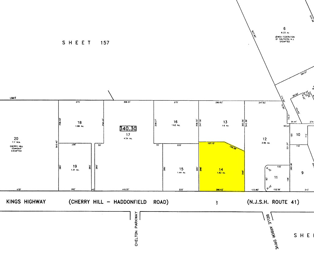 900 Kings Hwy N, Cherry Hill, NJ for sale Plat Map- Image 1 of 1