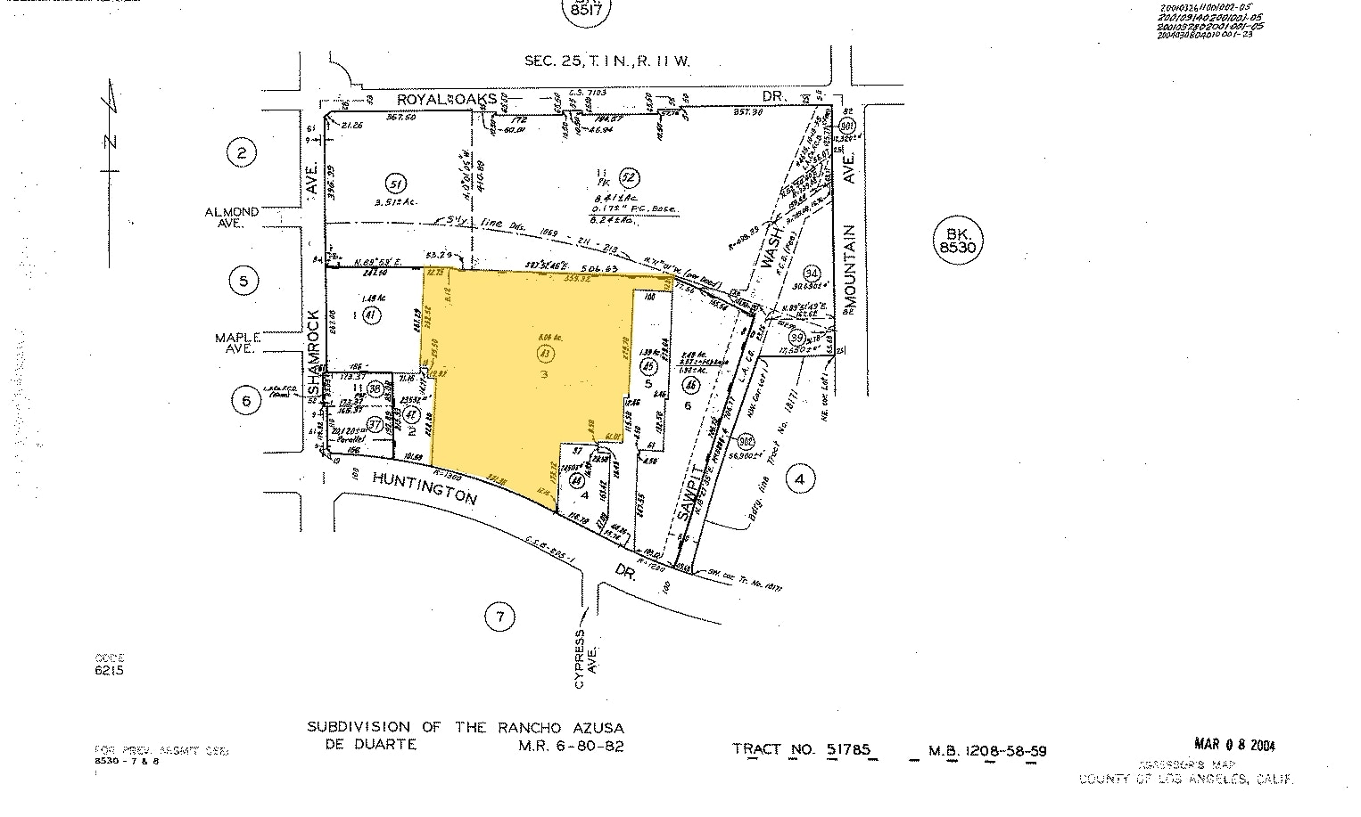 701-733 E Huntington Dr, Monrovia, CA for sale Plat Map- Image 1 of 1