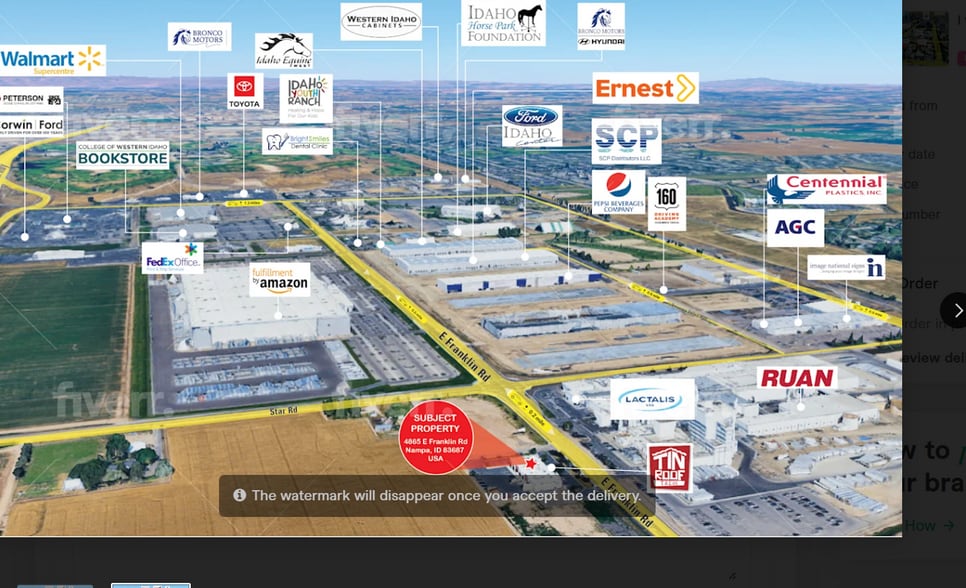 4865 E Franklin Rd, Nampa, ID for lease - Aerial - Image 3 of 6