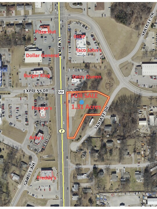 400 N Main St, Lansing, KS 66043 1.31 acres K7 frontage