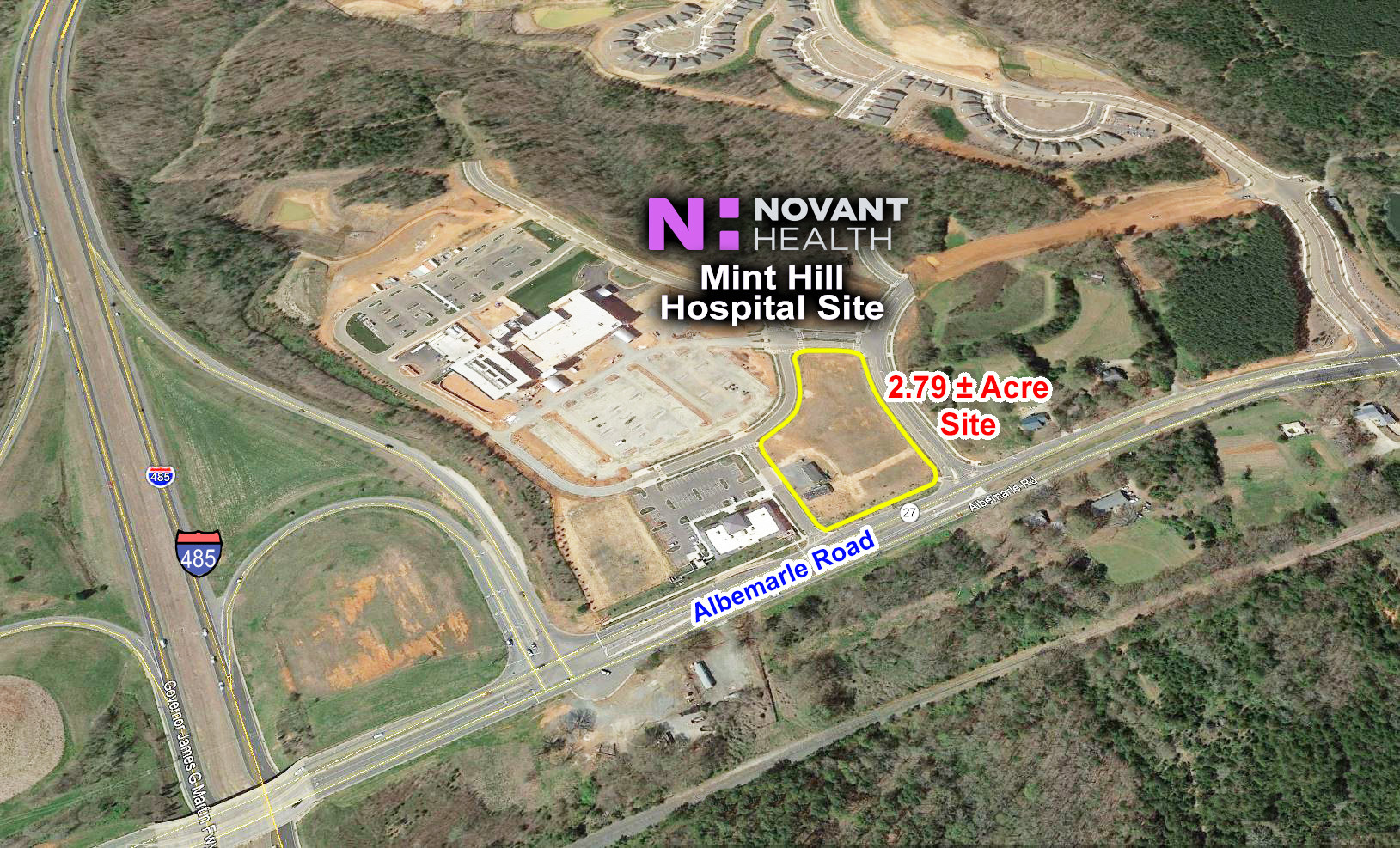 Albemarle Rd, Mint Hill, NC for lease Aerial- Image 1 of 2