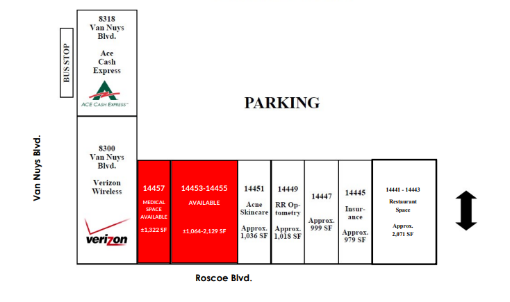 14441-14457 Roscoe Blvd, Panorama City, CA for lease Floor Plan- Image 1 of 1