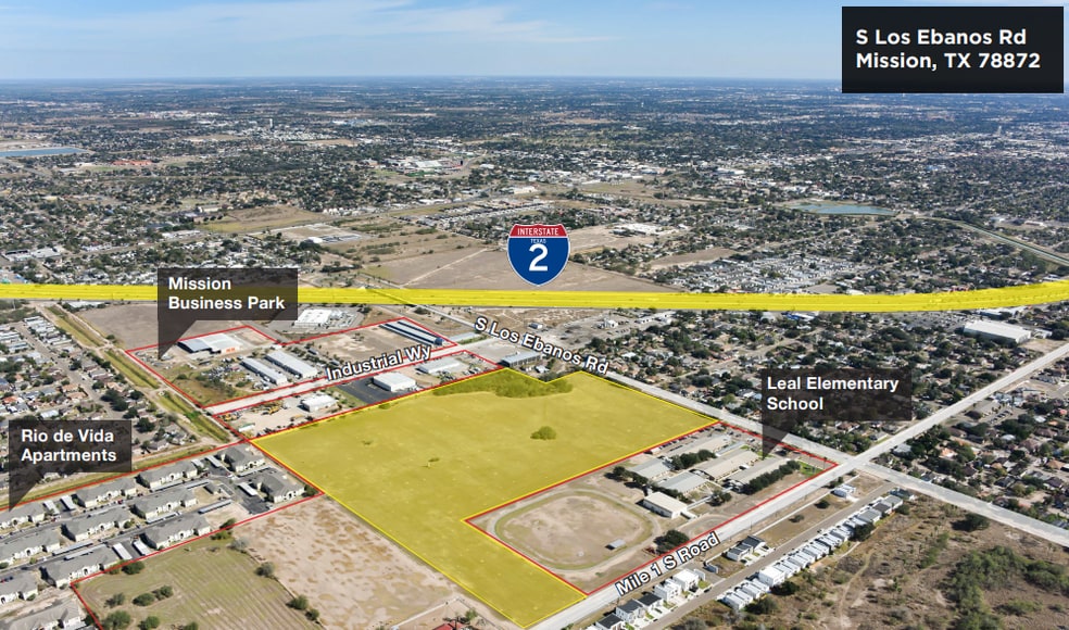 S Los Ebanos Rd, Mission, TX for sale - Aerial - Image 3 of 3