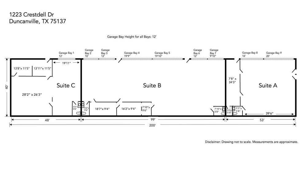 1223 Crestdell Dr, Duncanville, TX for lease - Floor Plan - Image 3 of 7