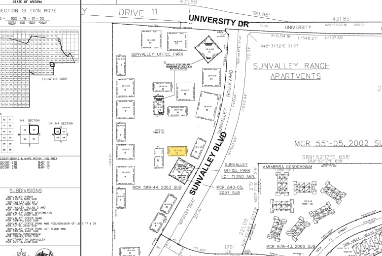 7165 E University Dr, Mesa, AZ for lease - Plat Map - Image 2 of 5