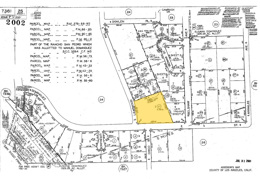 1007 E Dominguez St, Carson, CA for lease - Plat Map - Image 2 of 3