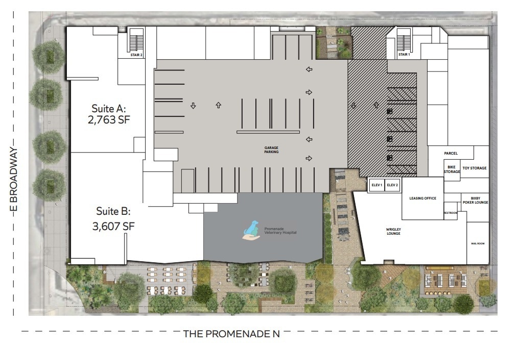 201 The Promenade N, Long Beach, CA for lease Floor Plan- Image 1 of 1