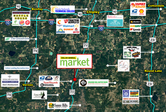 3494 Washington St, Chipley, FL - aerial  map view