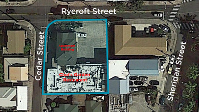 1303 Rycroft St, Honolulu, HI - aerial  map view