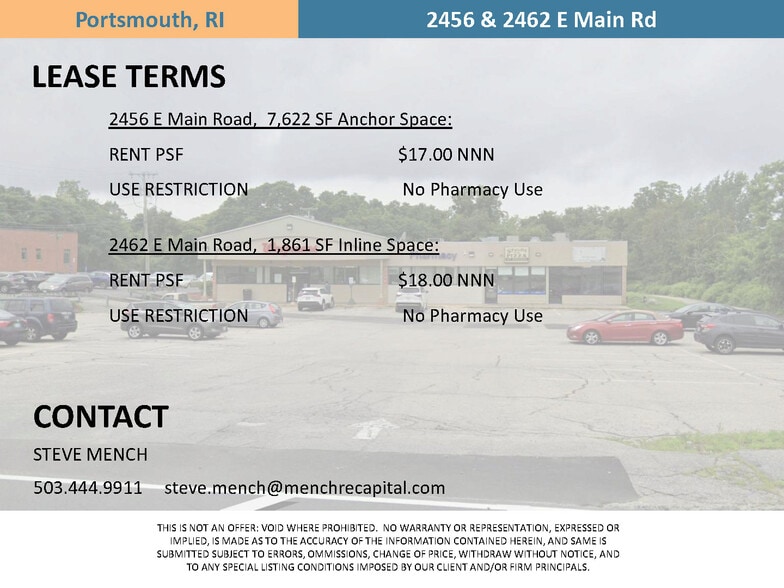2456-2462 E Main Rd, Portsmouth, RI for lease - Building Photo - Image 2 of 8