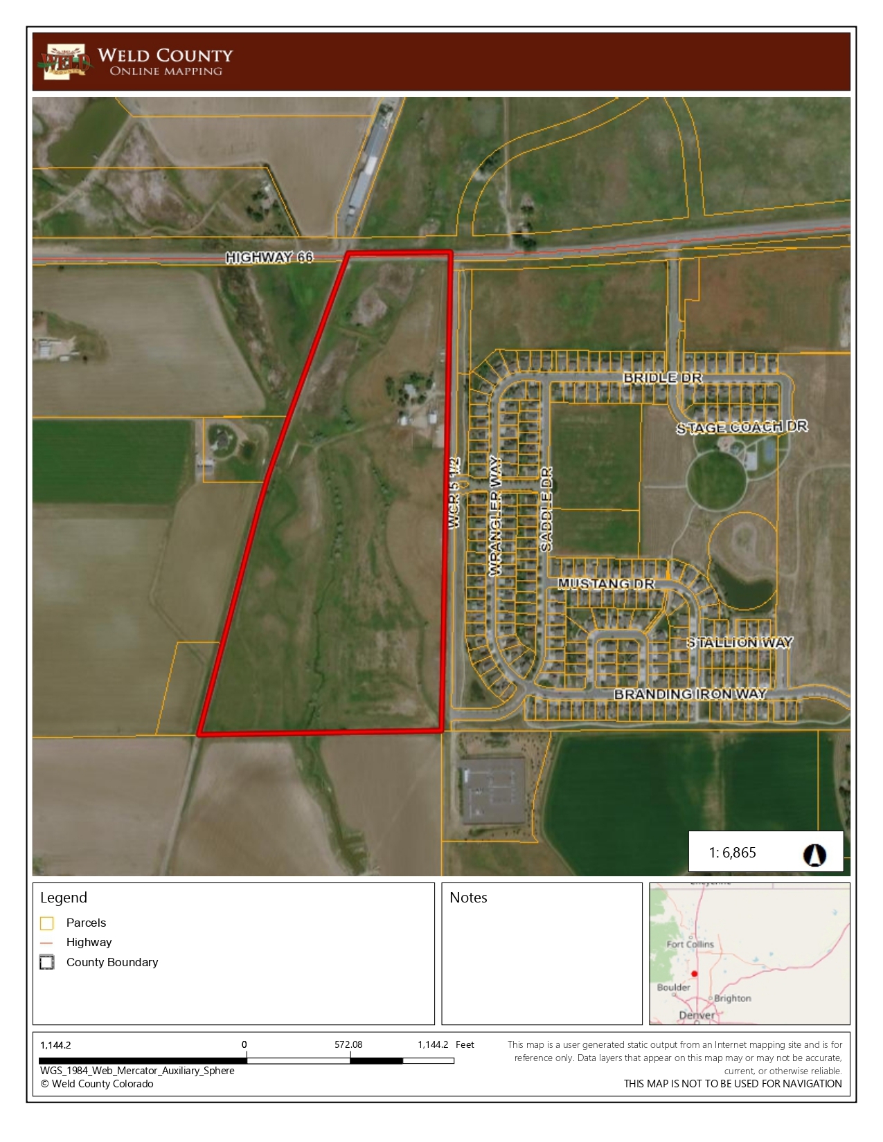 TBD County Road 5 1/2, Mead, CO for sale Plat Map- Image 1 of 3