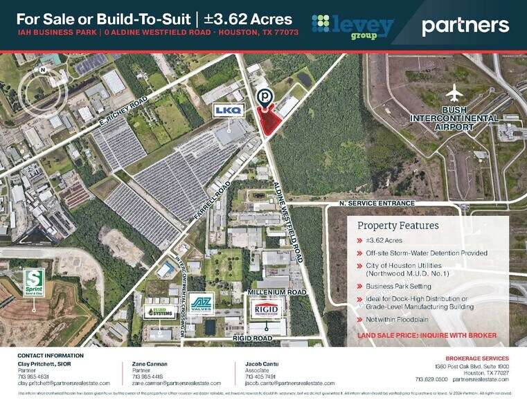 Aldine Westfield Rd & Farrell Rd, Houston, TX for sale - Building Photo - Image 1 of 1