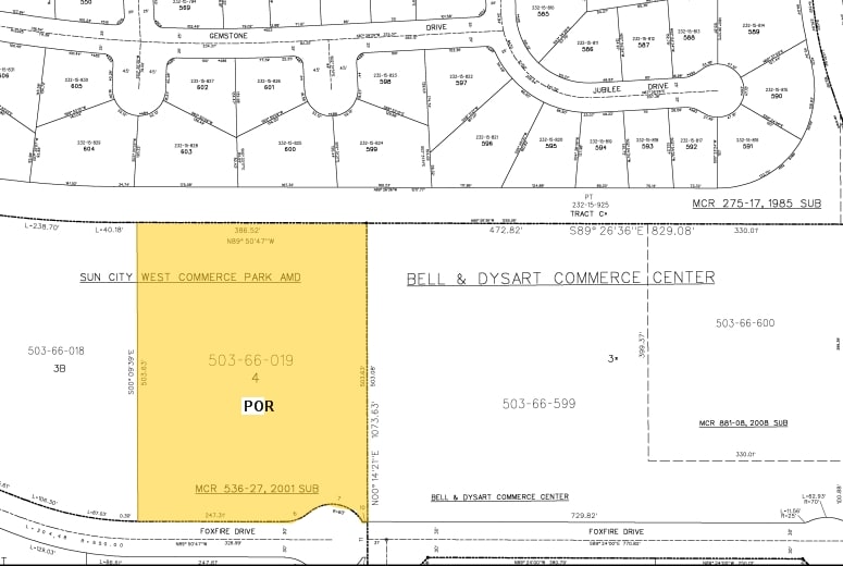 13200-13260 W Foxfire Dr, Surprise, AZ for lease - Plat Map - Image 2 of 8