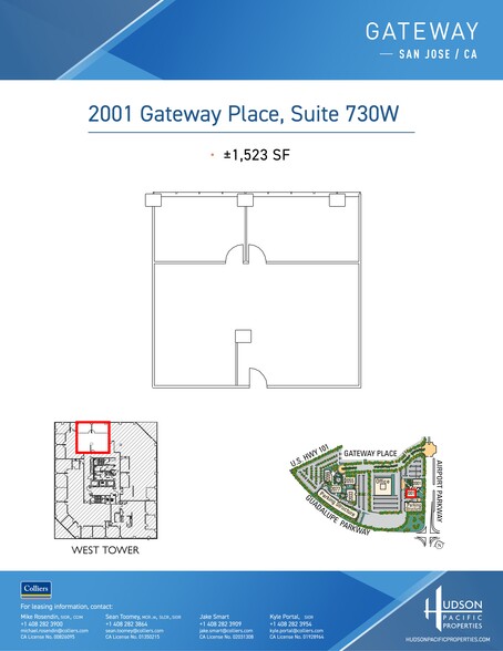 2001 Gateway Pl, San Jose, CA for lease - Site Plan - Image 2 of 2