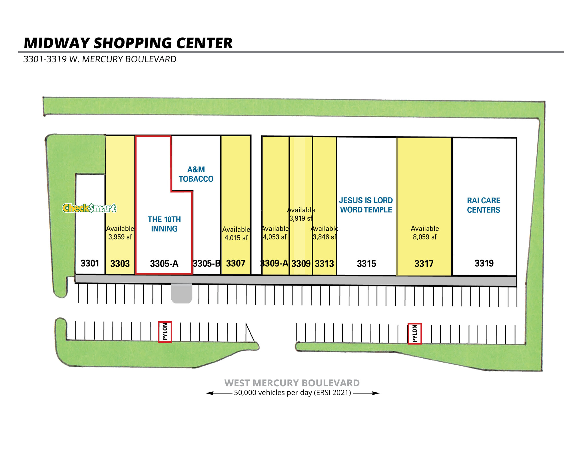 3301-3319 W Mercury Blvd, Hampton, VA for lease Site Plan- Image 1 of 1