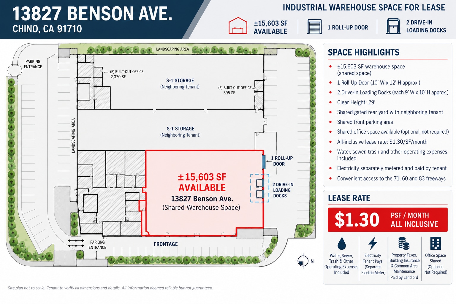 13827 Benson Ave, Chino, CA for lease Floor Plan- Image 1 of 7