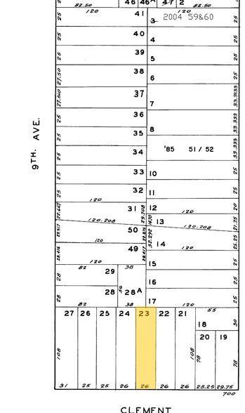 726-728 Clement St, San Francisco, CA for lease - Plat Map - Image 2 of 13