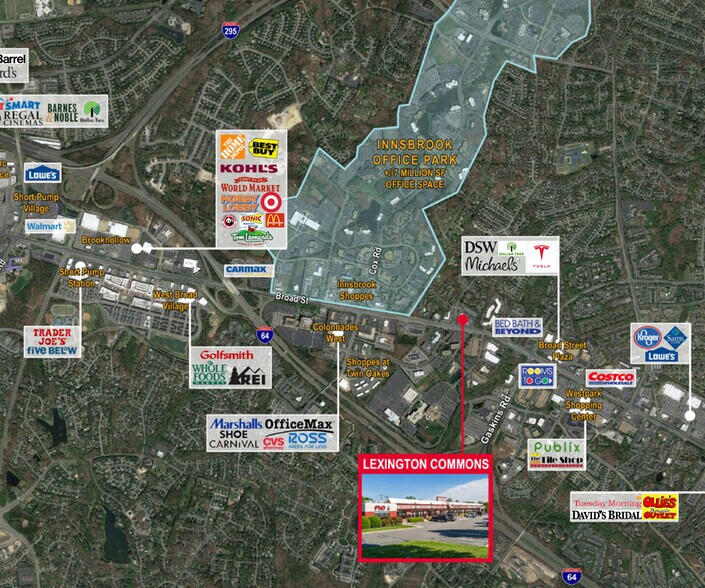 10150-10192 W Broad St, Glen Allen, VA for lease - Aerial - Image 3 of 5