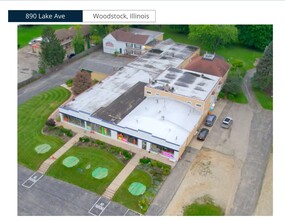 890 Lake Ave, Woodstock, IL - aerial  map view