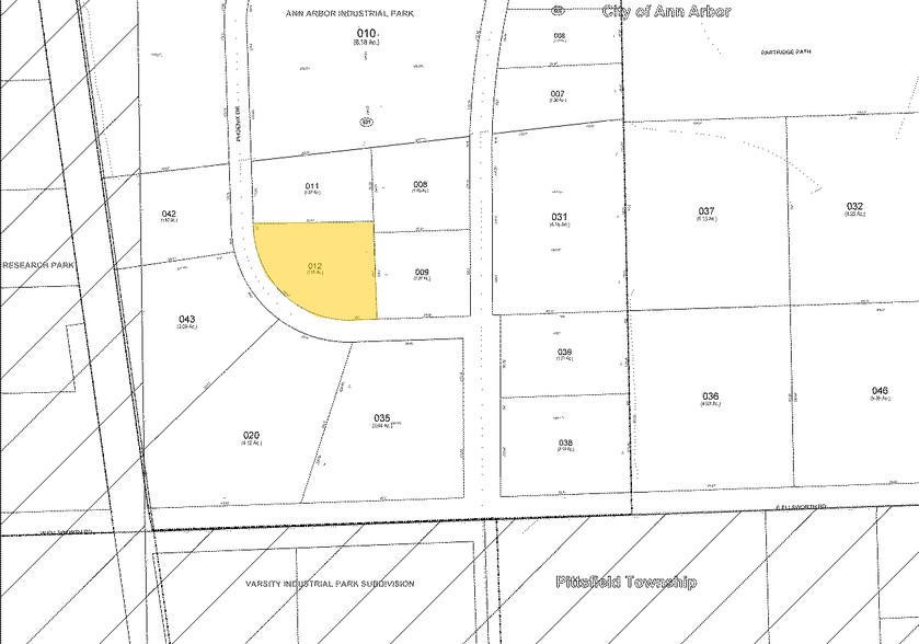 745-755 Phoenix Dr, Ann Arbor, MI for lease - Plat Map - Image 2 of 11