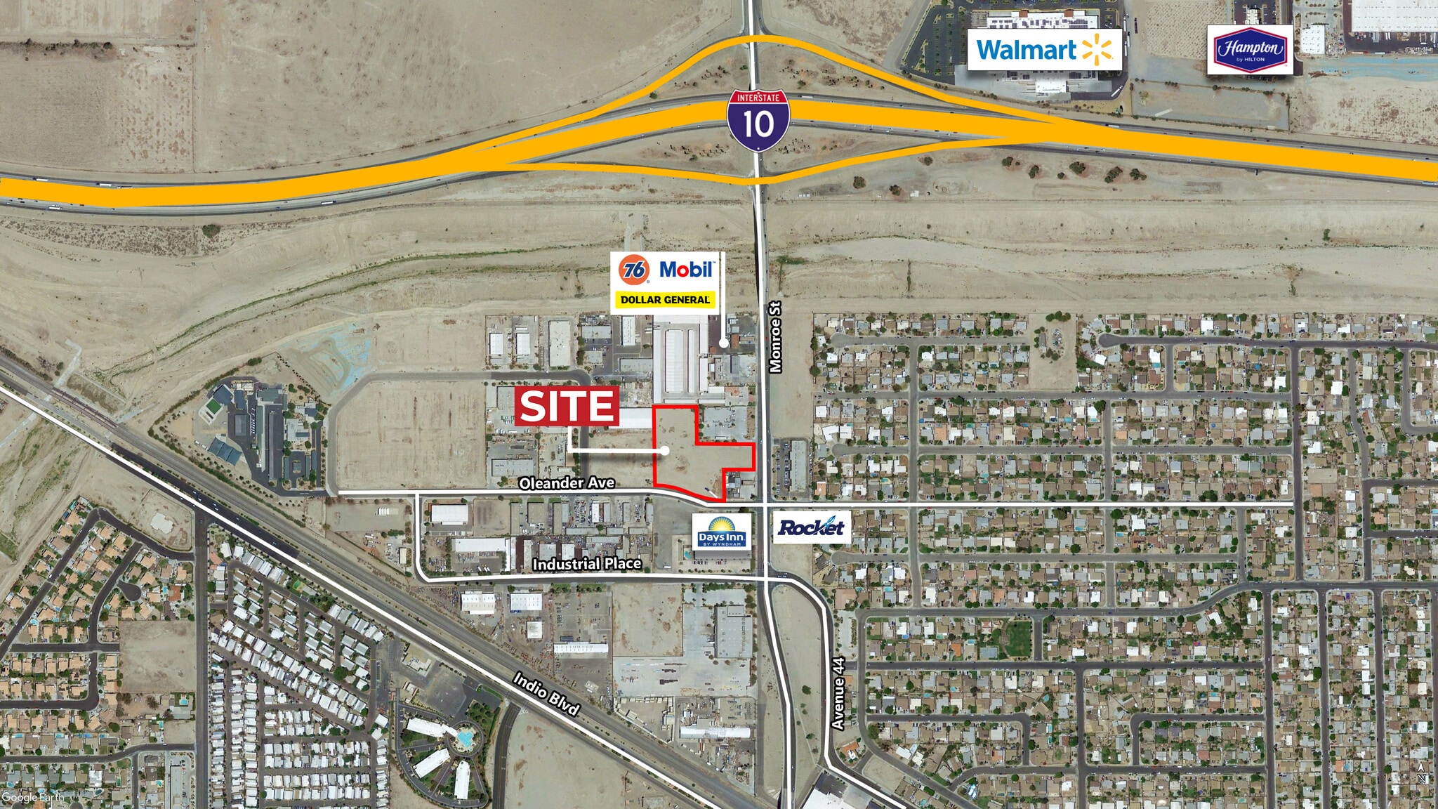 Oleander Ave, Indio, CA for sale Aerial- Image 1 of 1