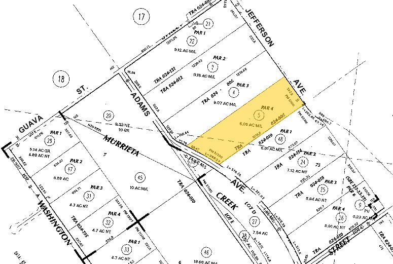 Jefferson Ave, Murrieta, CA for sale - Plat Map - Image 2 of 2