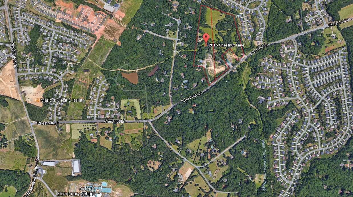 2016 Chestnut Ln, Matthews, NC for sale Aerial- Image 1 of 1