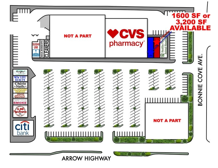 411-441 E Arrow Hwy, Glendora, CA for lease - Building Photo - Image 2 of 10
