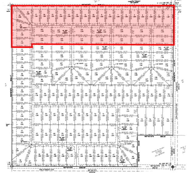 26th St NW & 131st NW ave, Arnegard, ND for sale - Plat Map - Image 3 of 3