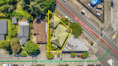 911 NE Dekum St, Portland, OR - aerial  map view