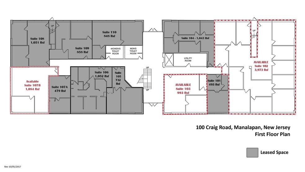 100 Craig Rd, Manalapan, NJ for sale - Floor Plan - Image 1 of 1