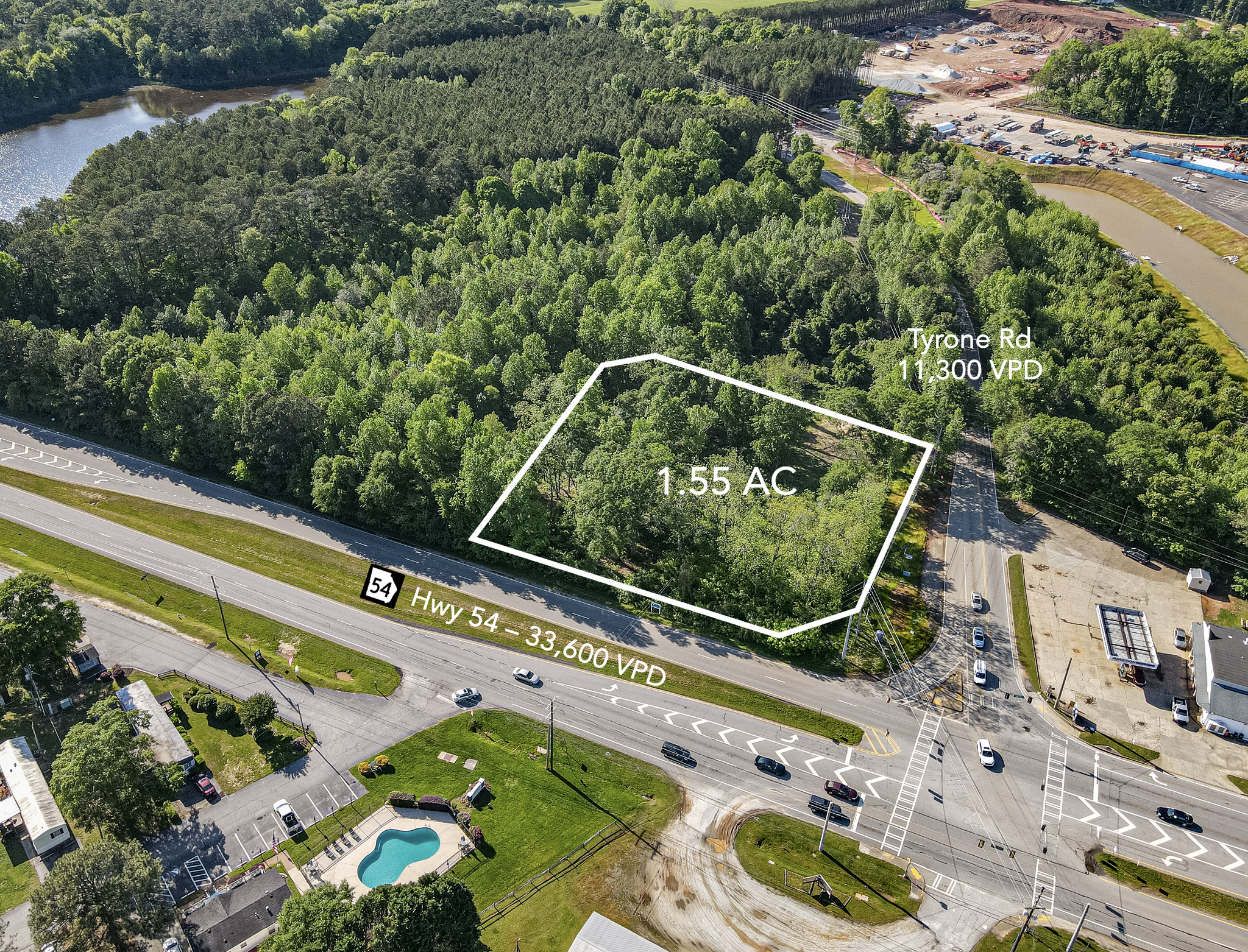 Highway 54 Hwy, Fayetteville, GA for lease Aerial- Image 1 of 5