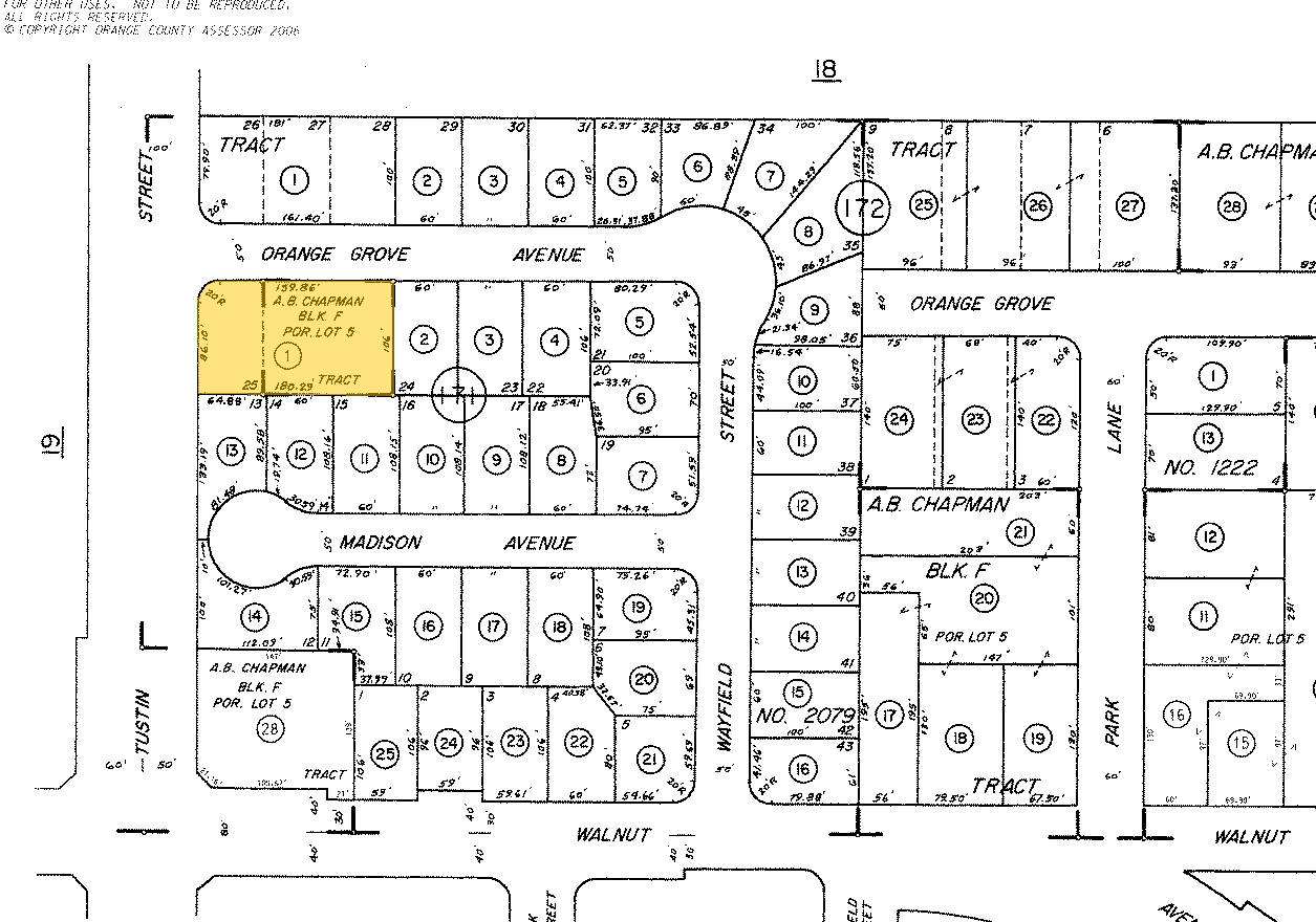 565 N Tustin St, Orange, CA for sale Plat Map- Image 1 of 1