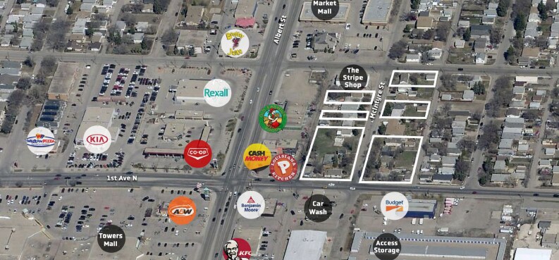 400-479 Block Mcintyre St, Regina, SK for sale - Aerial - Image 2 of 2