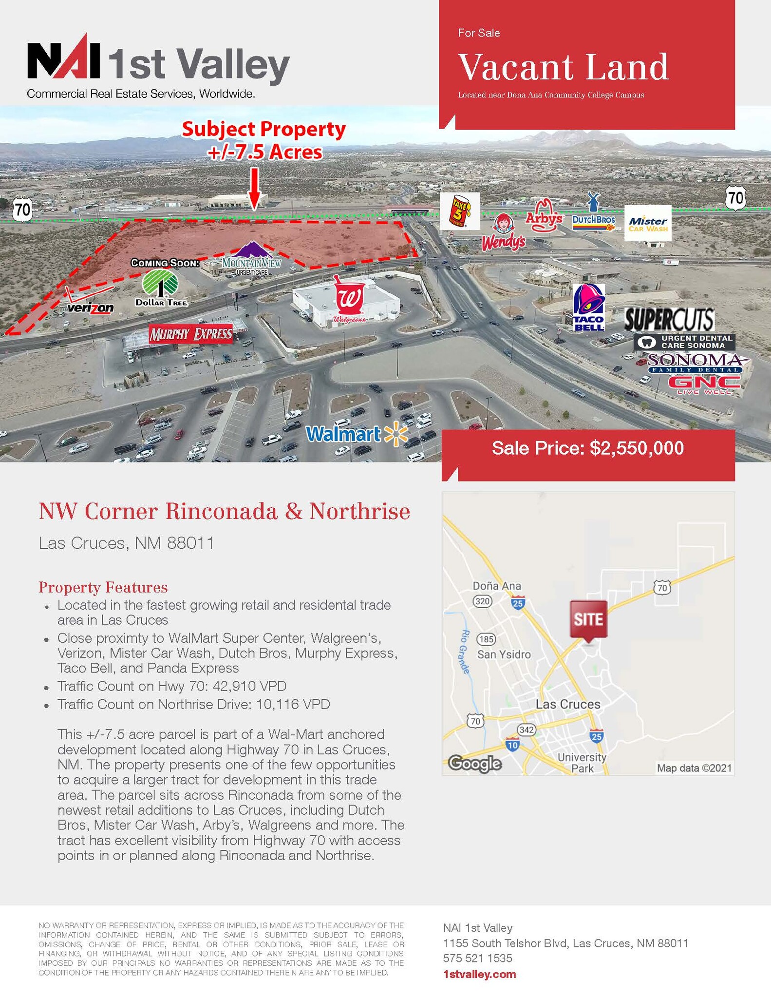 NW Corner Rinconada & Northrise, Las Cruces, NM for lease Primary Photo- Image 1 of 3