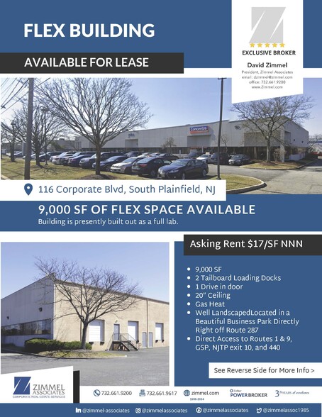 116 Corporate Blvd, South Plainfield, NJ for lease - Building Photo - Image 2 of 15