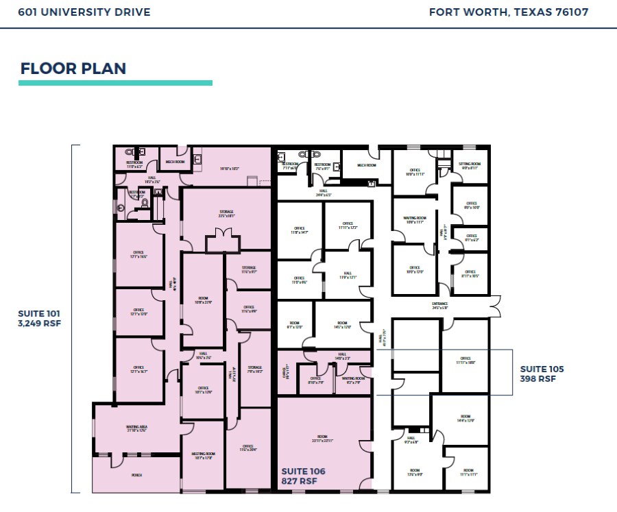 601 University Dr, Fort Worth, TX for lease Floor Plan- Image 1 of 1